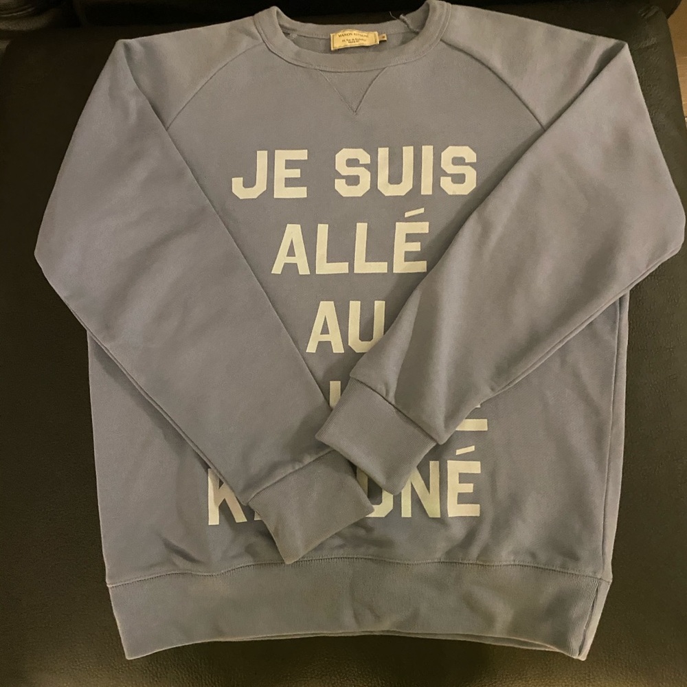 Maison Kitsune Sweater Light Blue/Lavender